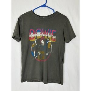 David Bowie Concert Tee Small Mick Rock 1972 North American Tour Women's Unisex